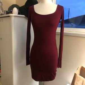 F21 Wine Red Dress